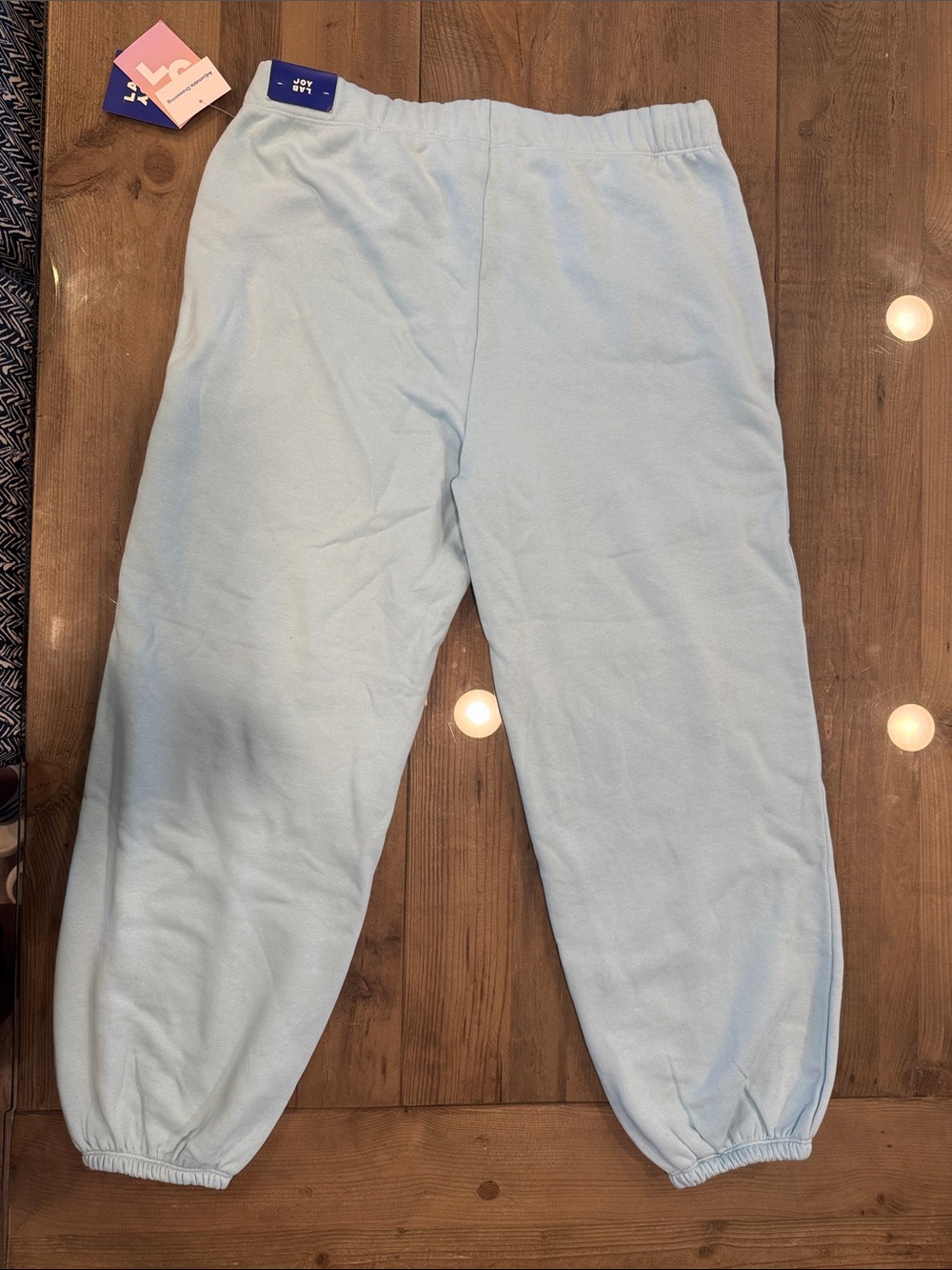 JoyLab Light Blue Cinched Adjustable Drawstring Regular Length Sweat Pants - Picture 7 of 9
